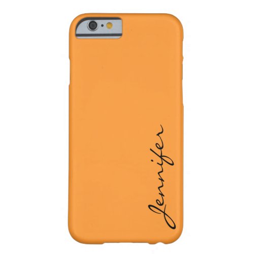 Deep saffron color background barely there iPhone 6 case