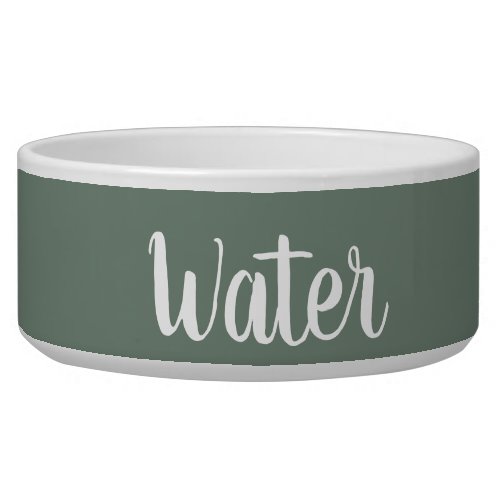 Deep Sage Green Pet Water Bowl