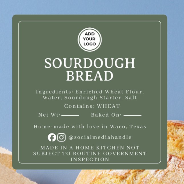 Deep Sage Sourdough Ingredient Cottage Law Sticker (Creator Uploaded)