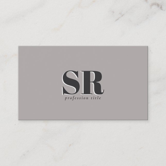 deep sand | solid beige neutral  business card (Front)