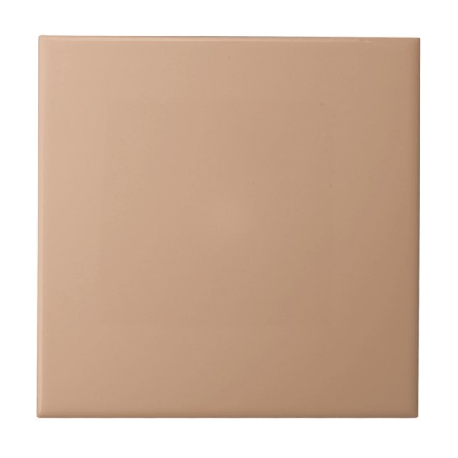 Deep Sandy Beige Apricot Caramel Cafe Au Lait Tile (Front)