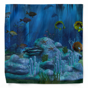 Deep Sea 3D Digital Aquarium Bandana