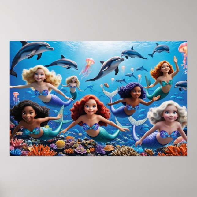 Deep Sea Adventure - Underwater Mermaids Tale  Poster (Front)