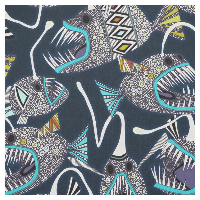 deep sea anglerfish fabric (Swatch)
