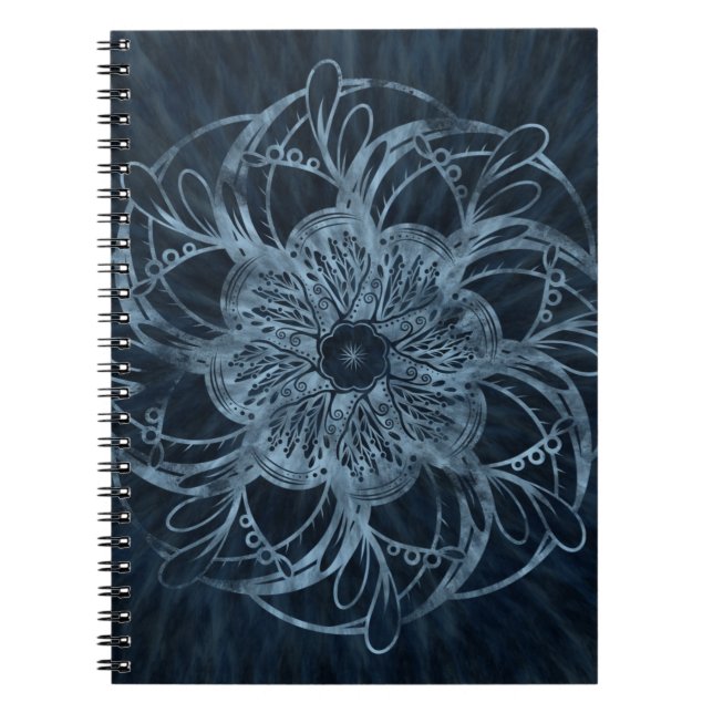 Deep Sea Blue Mandala Notebook (Front)