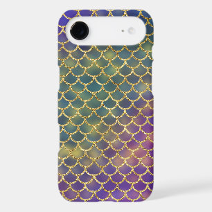 Deep Sea Blue Mermaid Scales Design iPhone 17 Air Case