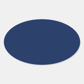 Deep Sea Blue Oval Sticker