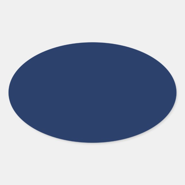 Deep Sea Blue Oval Sticker (Front)