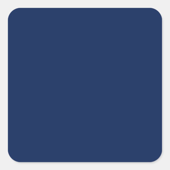 Deep Sea Blue Square Sticker (Front)