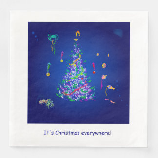 Deep Sea Christmas Paper Dinner Napkins