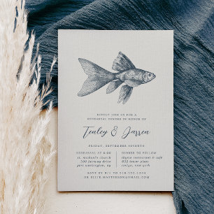 Deep Sea Coastal Fish Rehearsal Dinner Invitation