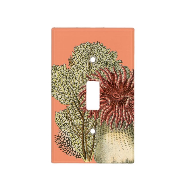 Deep Sea Coral with Sea Fans and Anemones Light Switch Cover (Front)