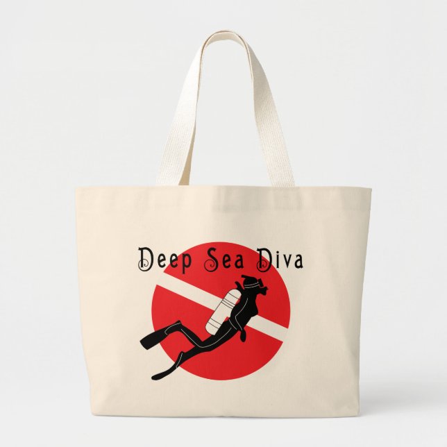 Deep Sea Diva Large Tote Bag (Front)