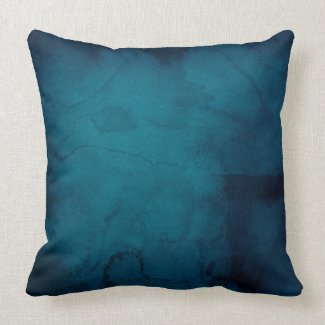 Deep Sea Diver Blue Throw Pillow