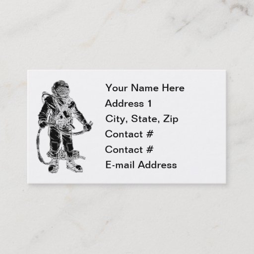 Customizable Deep Sea Diver Business Card