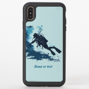 Deep Sea Diver Diving Underwater Custom Name text Speck iPhone XS Max Case