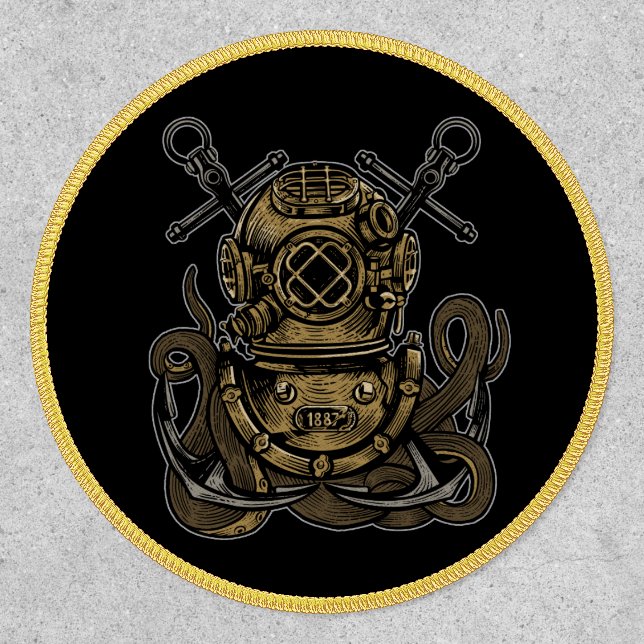Deep Sea Diver Octopus Anchor Patch (Front)