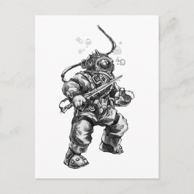Deep Sea Diver Postcard (Front)