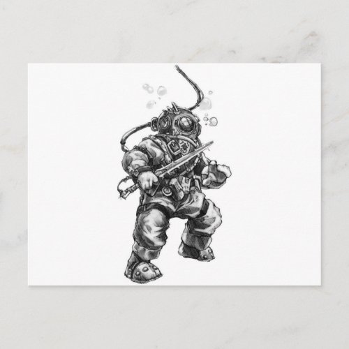 Deep Sea Diver Postcard