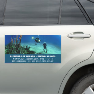 Deep Sea Divers, Scuba Diving School/Store Car Magnet