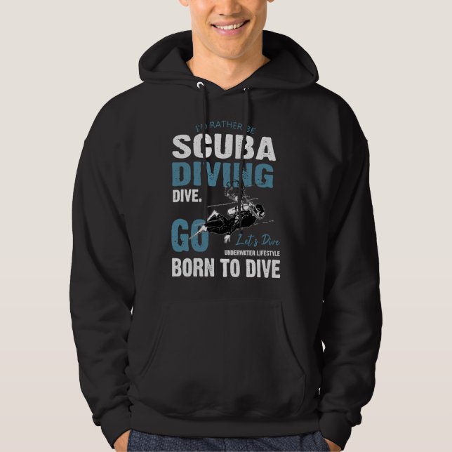 Deep Sea Diving Float Sea Diving Hoodie (Front)