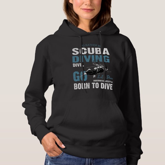 Deep Sea Diving Float Sea Diving Hoodie (Front)