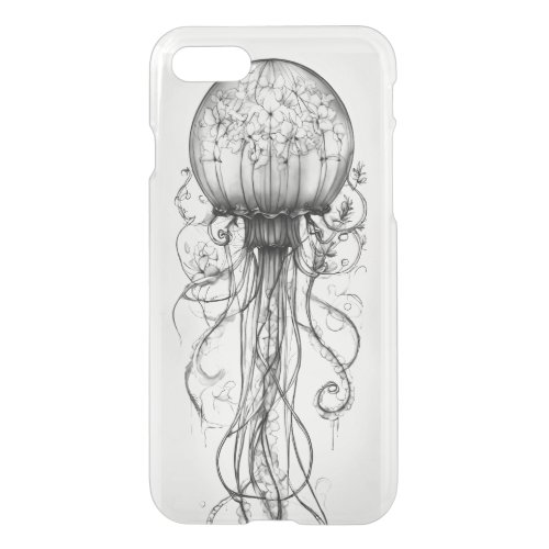 Deep Sea Enchantment Jellyfish T_Shirt Designs iPhone SE87 Case