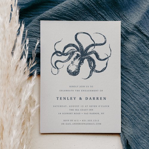 Deep Sea  Engagement Party Invitation