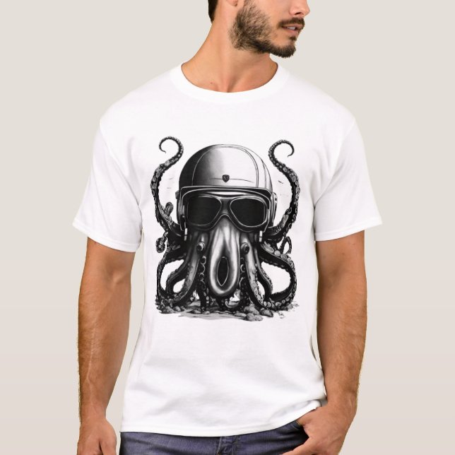 Deep Sea Explorer Octopus T-Shirt (Front)