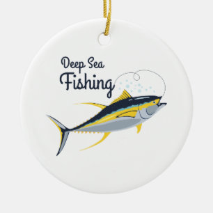 Deep Sea Fishing Ceramic Ornament