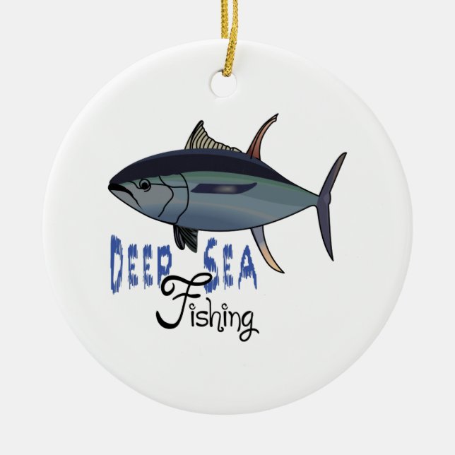 DEEP SEA FISHING CERAMIC ORNAMENT (Front)