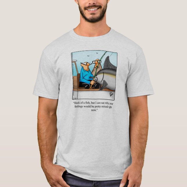 Deep Sea Fishing Humor Tee Shirt (Front)