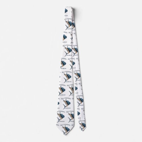 Deep Sea Fishing Marlin Neck Tie