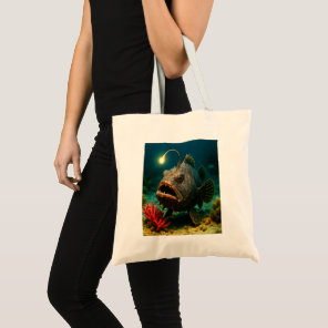 Deep Sea Glow: The Anglerfish Tote Bag