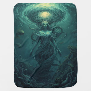 Deep Sea Goddess Fantasy Ethereal Mermaid Baby Blanket