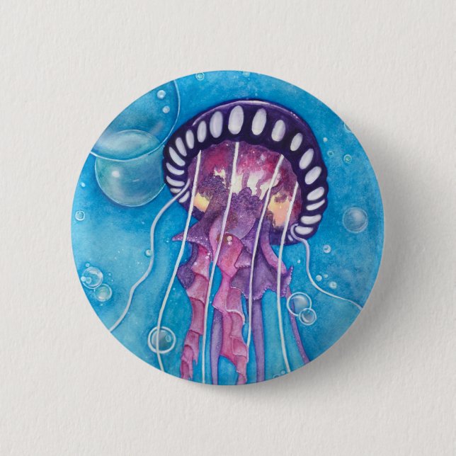Deep Sea Medusa Button (Front)