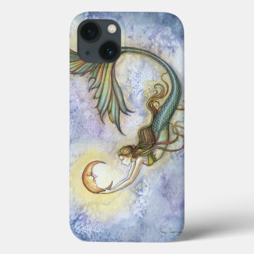 Deep Sea Moon Mermaid Fantasy Art iPhone 13 Case