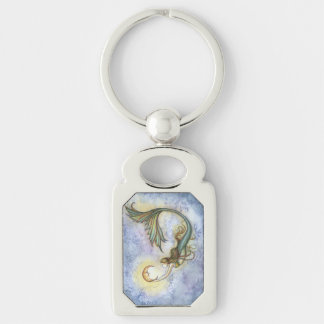 Deep Sea MoonMermaid Fantasy Art by Molly Harrison Keychain