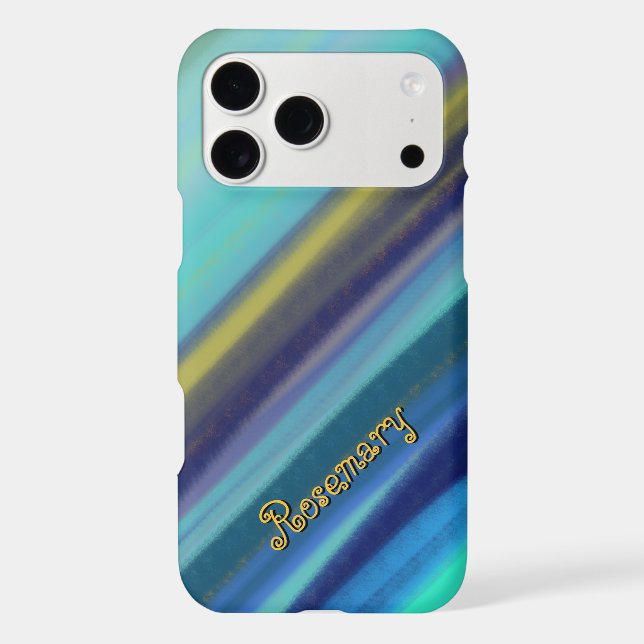 Deep Sea Ocean Custom Name  iPhone Case (Back)