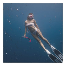 Deep sea ocean diving photograph