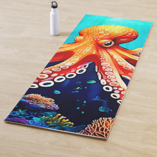 Deep Sea Octopus Glow Design Yoga Mat