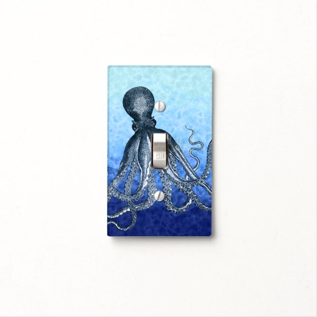 Deep Sea Octopus Light Switch Cover (In Situ)