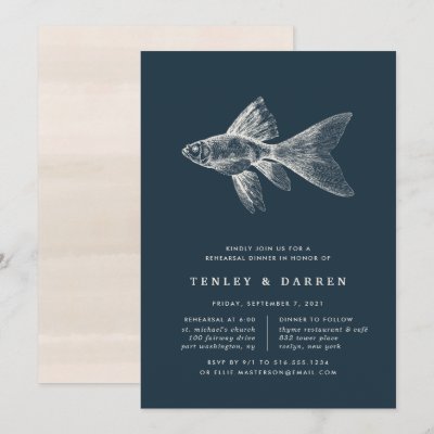 Deep Sea Rehearsal Dinner Invitation