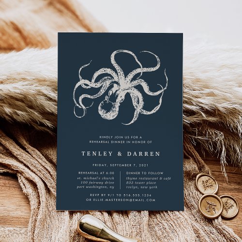 Deep Sea  Rehearsal Dinner Invitation