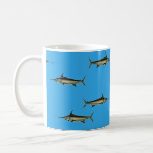 Deep Sea Swordfish Pattern Coffee Mug