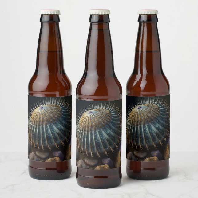 Deep Sea Urchin Beer Bottle Label (Bottles)