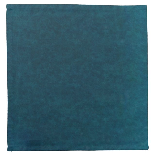 Deep Sea Watercolor - Dark Teal Blue and Aqua Napkin (Front)