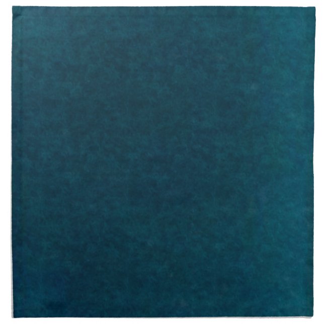 Deep Sea Watercolor - Dark Teal Blue and Aqua Napkin (Front)