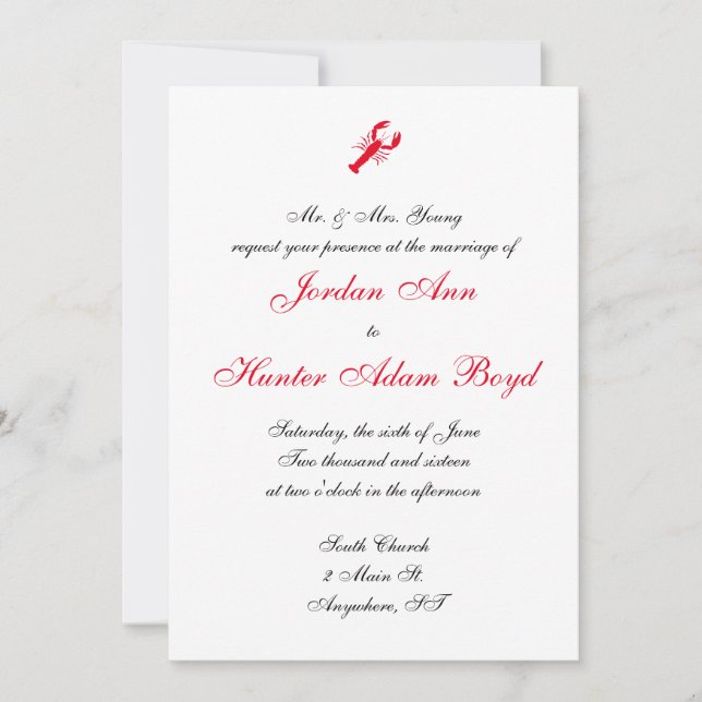 "Deep Sea" Wedding Invitations (Front)