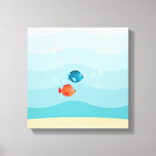 Deep Sea Yellow Submarine Canvas Print